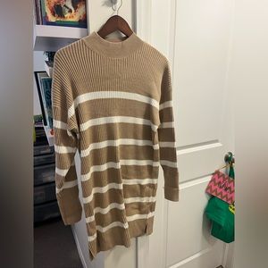 A&F Long-Sleeve Mockneck Mini Sweater Dress